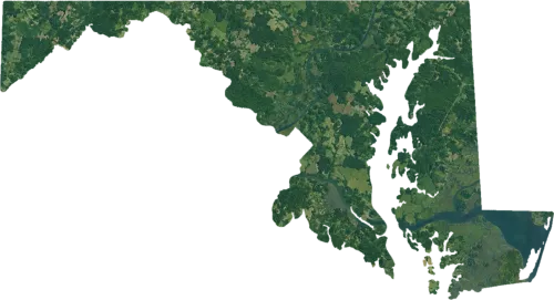 Map outline of Maryland