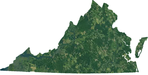 Map outline of Virginia